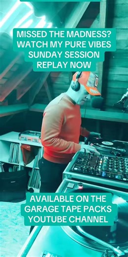 Missed the Madness? Watch My Pure Vibes Sunday Session Replay Now On Garage Tape Packs (YouTube)👊