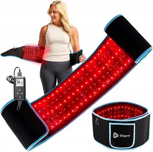 LifePro Vibrating Therapy Belt Massager for Back, Waist, and Muscle Relaxation – Black