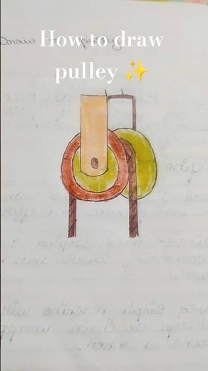 how to draw pulley ✨#how to draw pulley #simple Machine