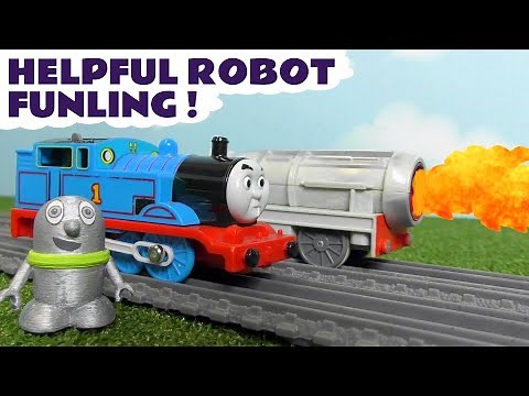Helpful Robot Fun Story with Thomas Trains and Funny Funlings