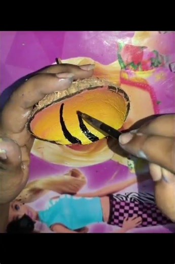 "Coconut Shell Painting Ideas" 🎨🥥 | Easy DIY Art for Beginners #shorts