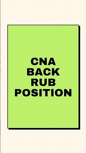 CNA Back Rub & Positioning: Comfort Care & Skin Protection Step-by-Step#nursingassistant #cna