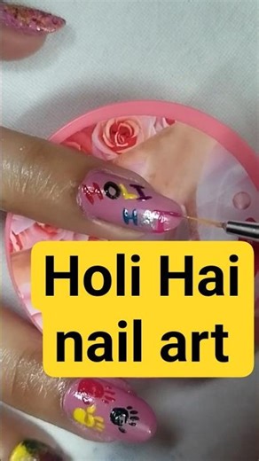 Holi Hai nail art | Easy Holi Special Nail Art | Holi ke liye nail art | komal raghav #nailart