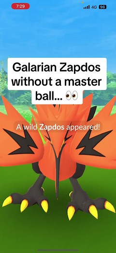 Catching Galarian Zapdos without Master Ball