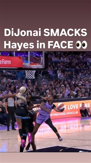 😱 DiJonai Carrington WHACKS Hayes in FACE, NO FLAGRANT after review | WNBA women's basketball NBA