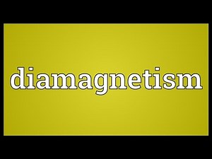 Diamagnetism Meaning