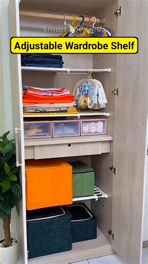 Adjustable Wardrobe Shelf #shorts #closetorganizer