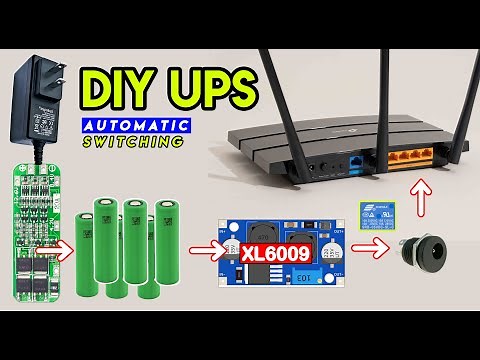 How To Make 12v Mini Ups For Router + Onu || Automatic Switching + Zero Second Pulse || Long Backup