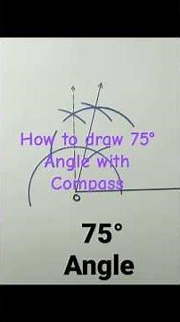 75 degree angle using compass✍️# #maths #mathematics #drawing