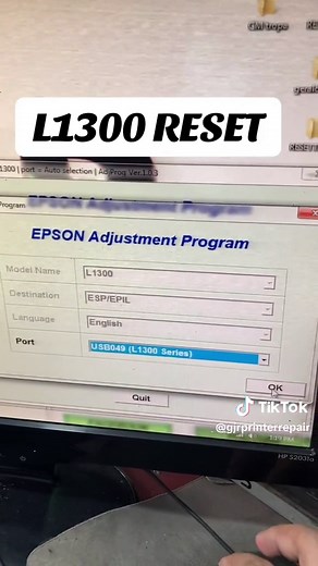 Paano i-reset ang Epson L1300 Printer