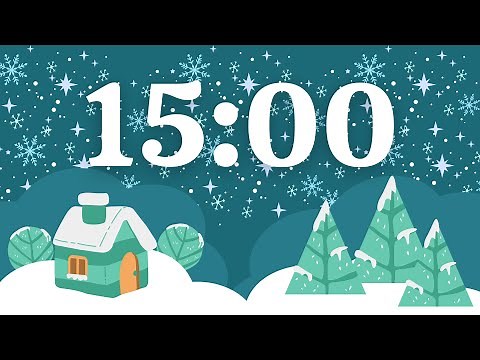 15 Minute Winter Timer with Soft Music and Chime ❄️🌨️