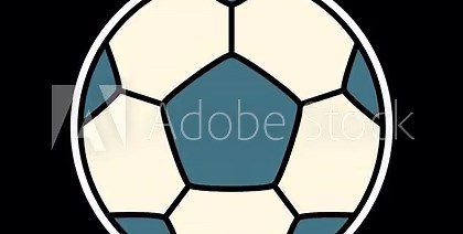 Seamless looping 4K video overlay of a soccer ball moving up and down with a pulsing animation; high-quality sports element on transparent alpha channel background for football themed videos
