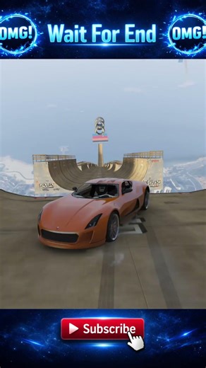 Huge Car Jump 😱 In GTA 5 BY Michael 🤯💥 #shorts #gaming #gta5 #viral