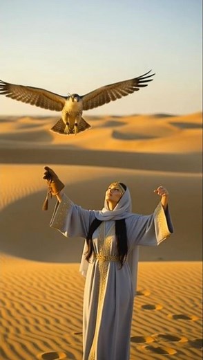 Falconry in the Desert | Stunning Arabian Woman Cinematic Shot