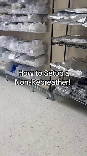 Non-Rebreather Mask Setup — step by step 🫁💨 High-flow oxygen is a must-know nursing skill. A non-rebreather mask delivers up to 90–100% FiO₂ and is commonly used in acute respiratory distress, hypoxia, and emergency situations. Save this for skills checkoffs, clinicals, and exams 🤍 👉 Follow for more nursing school tips, oxygen therapy breakdowns, and clinical skills made simple! Head to our bio to try out all of our resources for nursing school and NCLEX prep FREE! . . . . nursing school - n