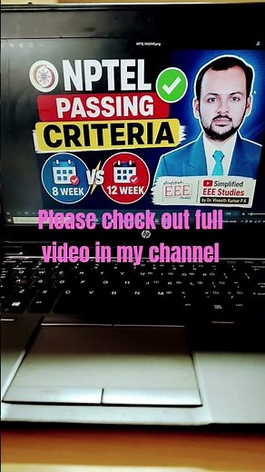 NPTEL exam passing criteria|NPtEL certificate eligibility 2026