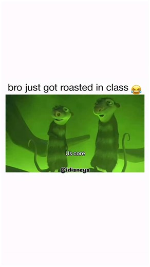 disney | movies | memes on Instagram: "This video is a compilation of funny moments featuring the possum brothers, Crash and Eddie, from the Ice Age movies. It's set to a mashup of "Call Me Maybe" by Carly Rae Jepsen and "Teenage Dream" by Katy Perry. The "Us core" caption and the "bro just got roasted in class" text are common TikTok/Instagram meme formats used to show chaotic, silly, or "dumb" energy that friends often share with each other. Why Crash and Eddie are "Us Core" • Chaotic Energy: