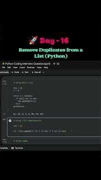 🚀 Day 16 – Remove Duplicates from a List (Python)