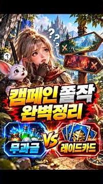 [레이드:그림자의전설] 캠페인 쫄작 완벽정리! (레이드카드vs무과금)