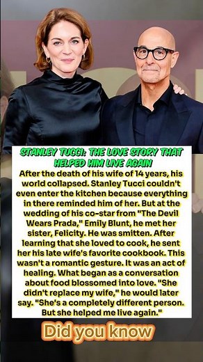 Stanley Tucci: The Love Story That Helped Him Live Again