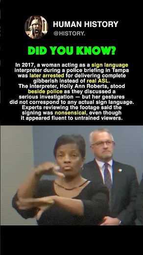 She Was FAKING Sign Language #history #facts