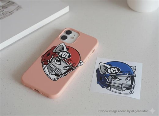 Laptop Sticker(blue), Sports, Football, Cat Decal - Etsy