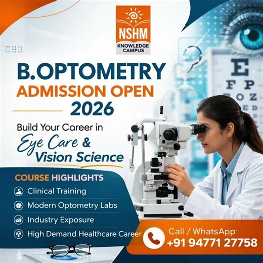 Become an Eye Specialist! NSHM Durgapur B.Optom 2026 #shorts