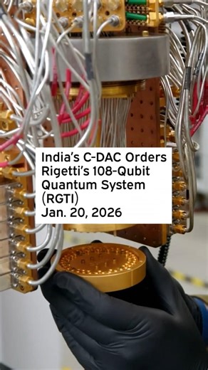 India’s C-DAC Orders Rigetti’s 108-Qubit Quantum System #RGTI #RGTIStock #RigettiComputing