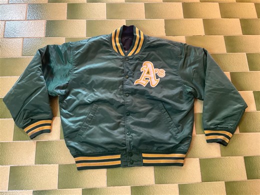 Vintage Starter Reversible MLB Oakland Athletics Satin bomber Jacket Size Large Distressed - Etsy UK