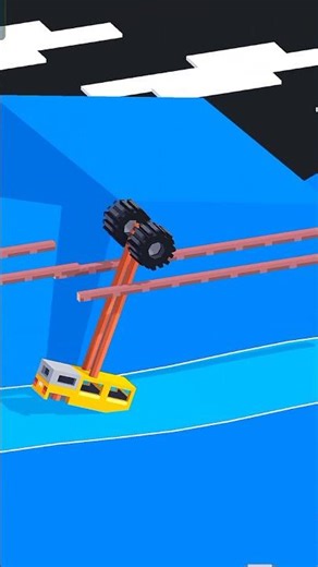 “Car With HANGING Tires Swings Across Bridges! 🤯 | Fancade Challenge #Shorts”