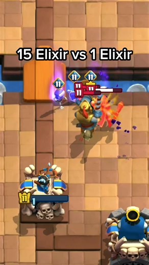 15 Elixir vs 1 Elixir in Clash Royale