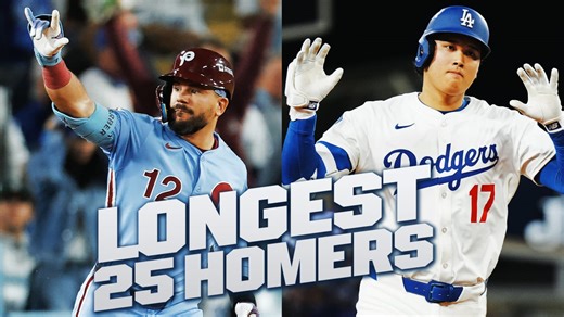 Top 25 longest home runs from 2025 postseason