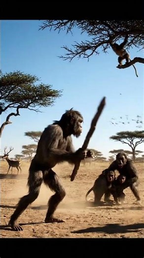 Homo Habilis vs Monkeys The First Human Survival Battle Prehistoric Documentary