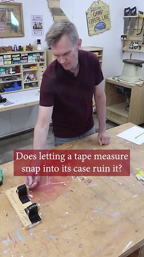 I snapped a tape measure 10,000 times and… #reels #experiment #woodwork #tapemeasure #snappingtape | Woodworking for Mere Mortals