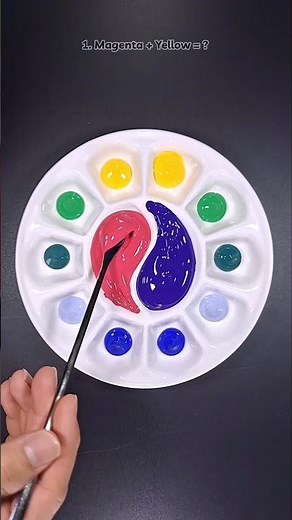 🎨 Magenta VS Purple #satisfying #colormixing #magentavspurple