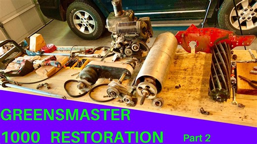 Greensmaster 1000 restore Part 2 - Removing the Reel
