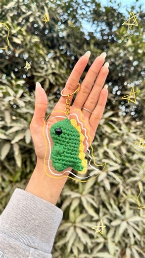 The Cozy Stitch on Instagram: "Buttercup- the tiny little dino 💚💛 DM to order yours 📌 . . . . . . . . . [ crochet, crochet keychain, crochet dino, crochet dinosaur, amigurumi keychain, mini amigurumi, free crochet pattern, pattern tester call, pattern tester, pattern designer, amigurumi dino, amigurumi dinosaur]"