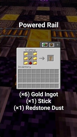 How to CRAFT POWERED RAIL in Minecraft 1.21! 🟡 Quick & Easy #Minecraft #Shorts