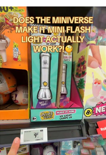 Does this @Miniverse uv flashlight actually work?! I’ve been eyeing it up forever👀 #shopwithme #miniverse #minibrands #walmart #walmartfinds