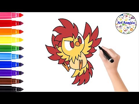 How To Sketch A Cute Phoenix Cartoon Easy Step By Step – Art Famiya