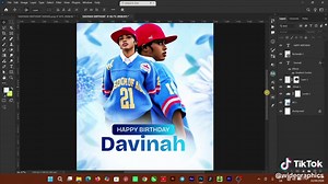 Birthday Flyer Photoshop Tutorial – Modern Blue Poster Design