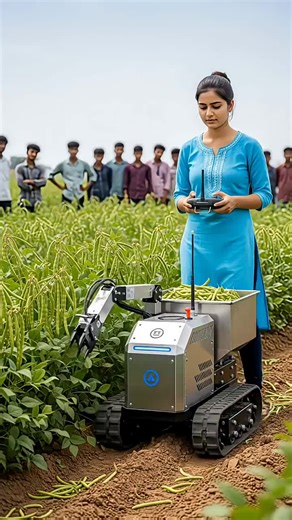 Smart Legume Pods Harvester Robot — Precision Farming for Beans & Pulses#shorts#farming#automobile #farming #fyp
