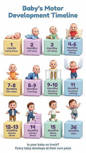 Baby Motor Development Timeline: From Lying Down to First Hops