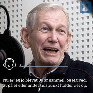 ”Det vigtigste her i livet er at bevare sit gode humør. Skulle det hænde, at man blev lidt småsur, har jeg altid klaret mig med at synge en lille sang," siger 88-årige Jørn Hjorting, der er kendt som humørfyldt vært for det legendariske radioprogram "De ringer - vi spiller” | Kristeligt Dagblad