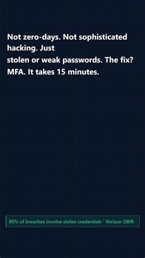 80% of breaches use stolen credentials.