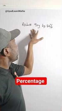 Solving percentage problem #percentage #mathstips #maths #gpadlearnmaths #stem