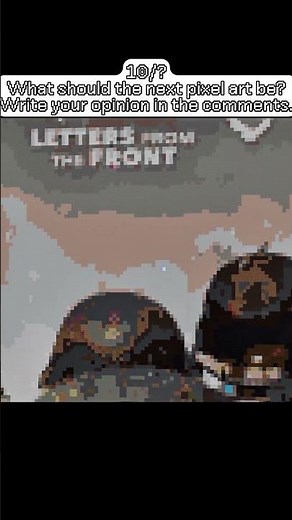 I made Squad 44 pixel art in Minecraft