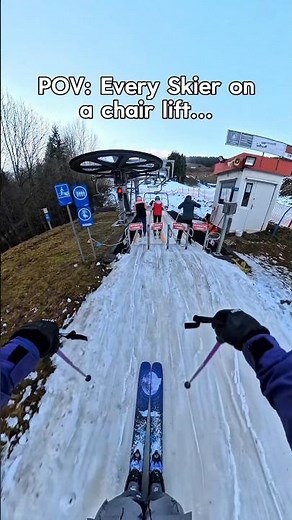 Every Skier does it on a Chair Lift 😅 #ski #skiing #snowboarding