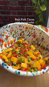 Baja Fish Tacos with Mango Salsa - recipe linked in my bio! #healthyrecipes #dinnerideas #tacos #healthycooking | Janatiktoks