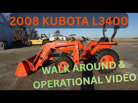 2008 Kubota L3400 Tractor Walk Around & Operational Video $18,900